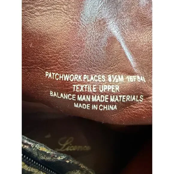 Poetic Licence Tapestry Jacquard Ankle Boots Floral Block Heel Size 8.5 - Picture 4 of 6